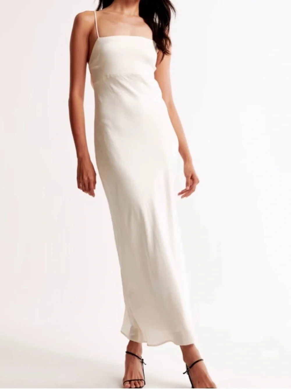 The A&F Julia Slip Cowl Back Bow Maxi Dress
